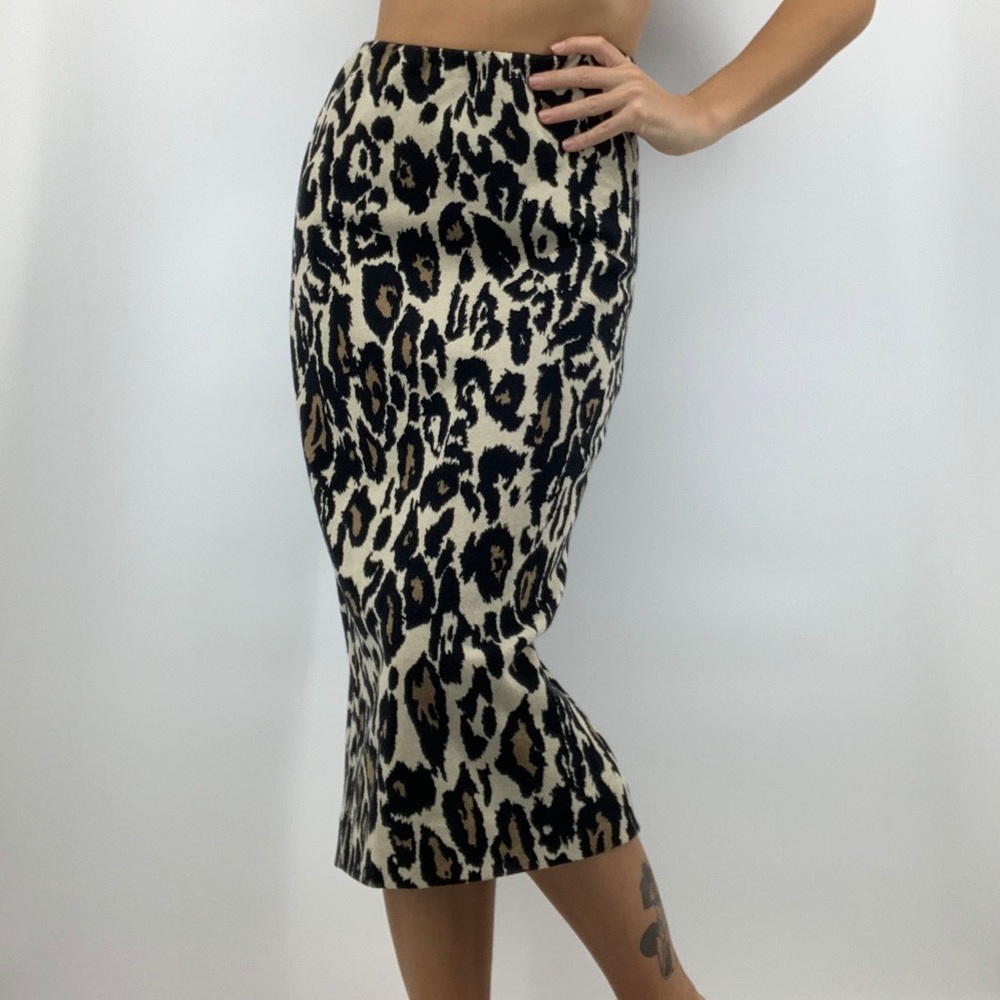 Diane Von Furstenberg cheetah print midi skirt
